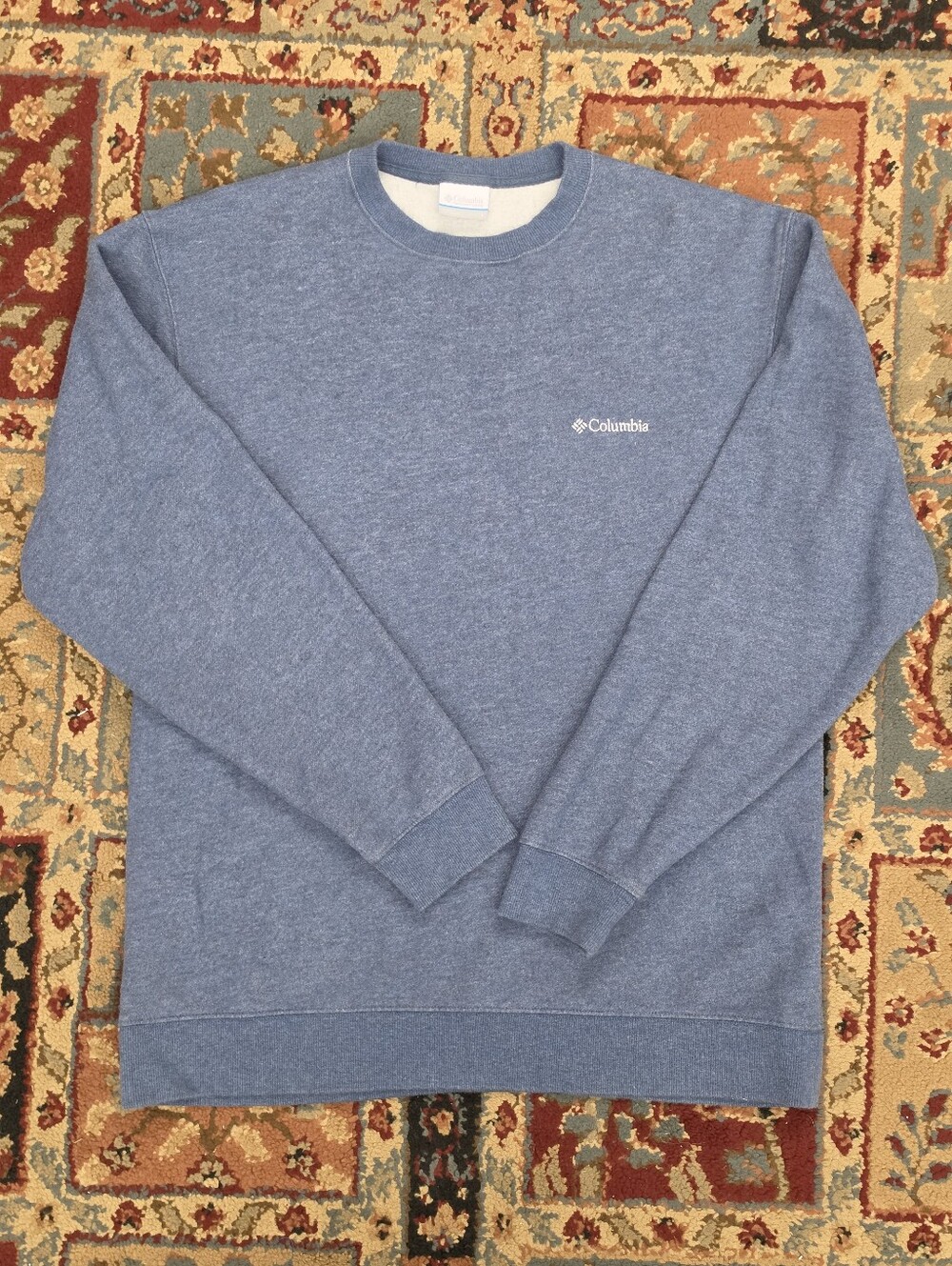 Columbia Sportswear Sweatshirt Mens Large Blue Fleece Crew Neck Minimalist